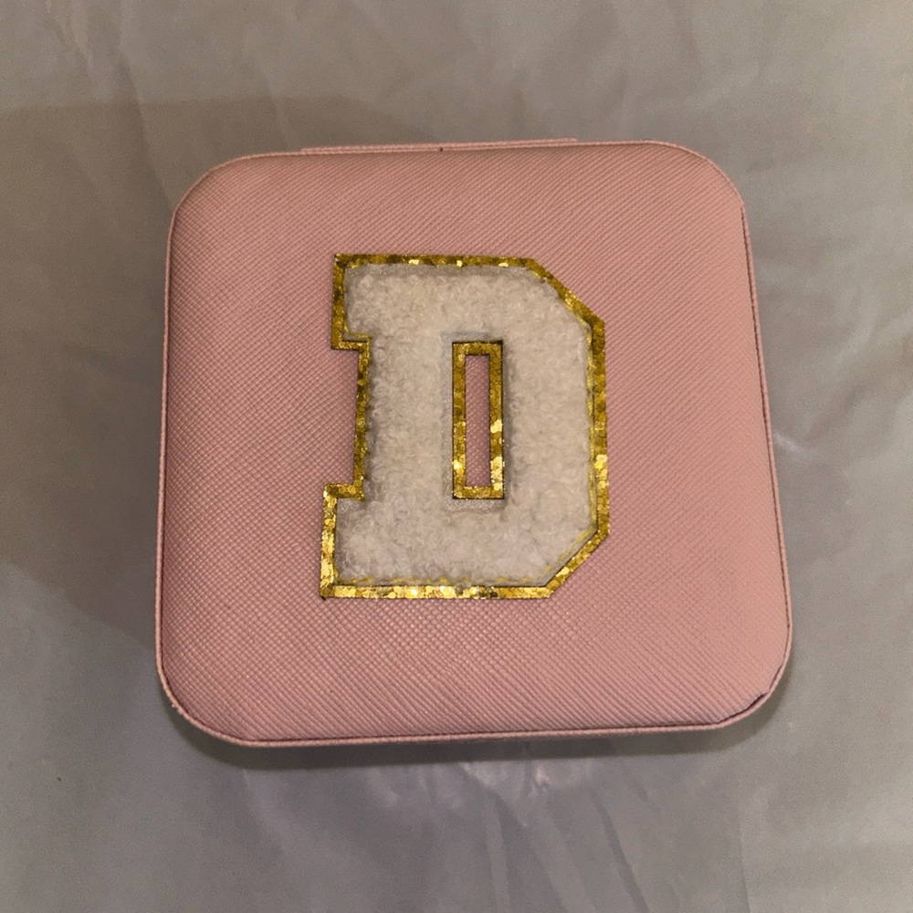 Pink Monogram Jewelry Case NEW